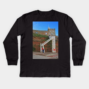 Jacob's Ladder, Sidmouth, Devon Kids Long Sleeve T-Shirt